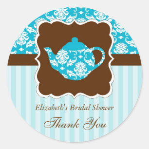 Tea Pot Favor Seal Sticker