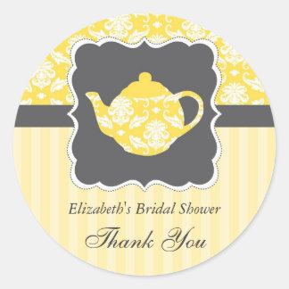 Tea Pot Favor Seal Sticker