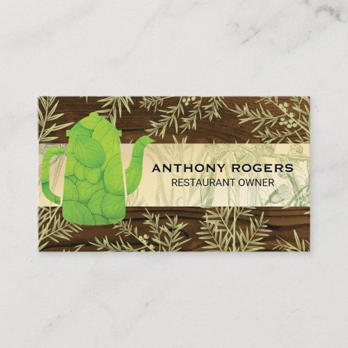 Tea Pot  Juniper Herbal Branches Loyalty Card