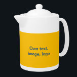 Tea Pot Medium Yellow<br><div class="desc">With the ability to put your own image (photo, logo) and/or own text (content, font, color, size, location) on this product. Click on the button "Customize" or "Personalize" for any updates! Met de mogelijkheid om eigen afbeelding (foto, logo) en/of eigen tekst (inhoud, lettertype, kleur, grootte, locatie) toe te voegen. Klik...</div>