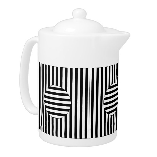 Tea pot - Striped Optical Illusion (Left)