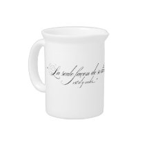 Tea Pot with French Script text