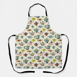 Tea pots in a pretty pattern apron