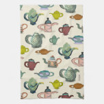 Tea Pots In A Pretty Pattern Tea Towel at Zazzle