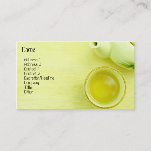 Customizable Tea Profile Card Business Card Template