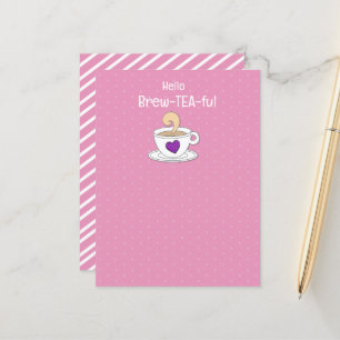 Tea Puns and Quotes Tea Party Favor Postcard