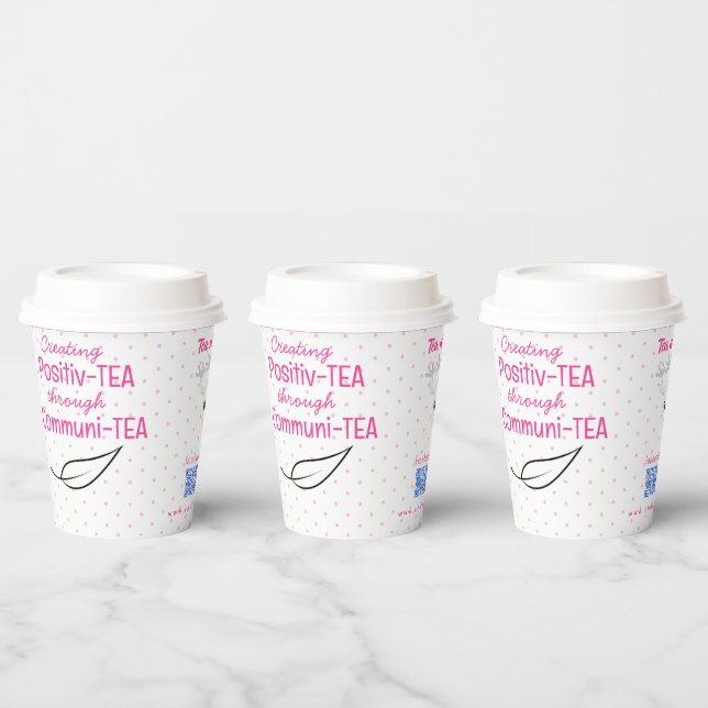Tea Quotes Custom Paper Coffee Tea Paper Cups (Multi)
