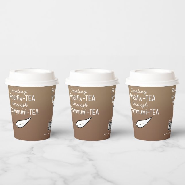 Tea Quotes Custom Paper Coffee Tea Paper Cups (Multi)
