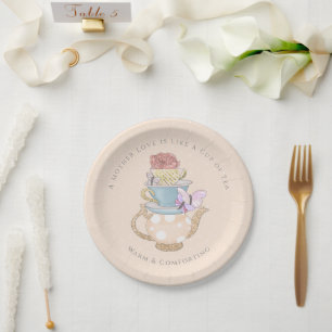 Tea Quotes Mother Day Table Decorations Paper Plates