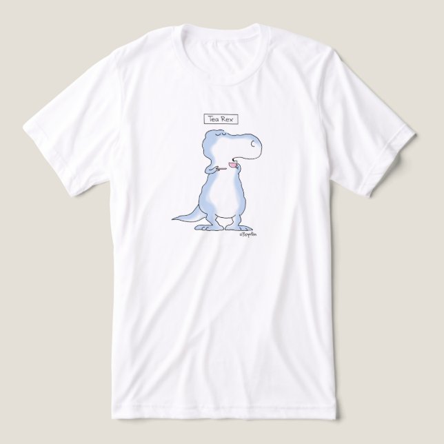 TEA REX dinosaur by Boynton Tri-Blend Shirt (Design Front)