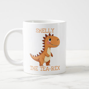 Tea-Rex Dinosaur Personalized Name Giant Tea Mug