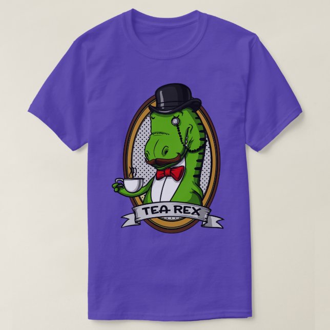 Tea Rex Dinosaur T-Shirt (Design Front)