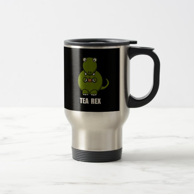 Tea Rex Dinosaur Travel Mug (Right)
