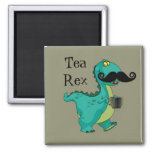 Tea Rex Funny Dinosaur Cartoon Innuendo Magnet at Zazzle