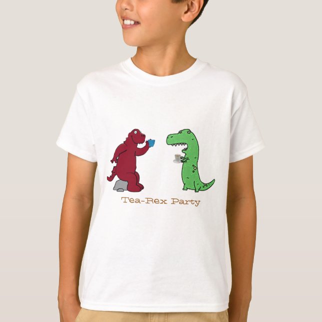 Tea Rex Shirt - Dinosaur Teatime Pun Tee (Front)