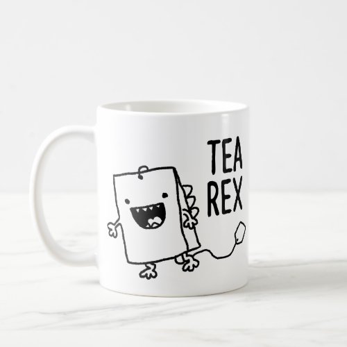 Tea Rex Tea Bag Funny Pun Cartoon Coffee Mug