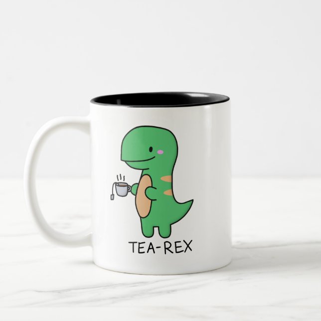 Tea-rex Two-Tone Coffee Mug (Left)