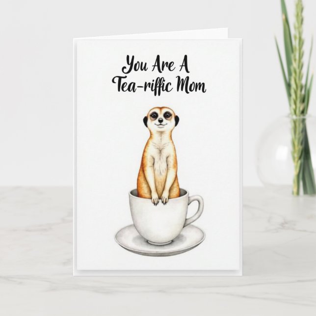 Tea Riffic Mom Illustration Card (Front)