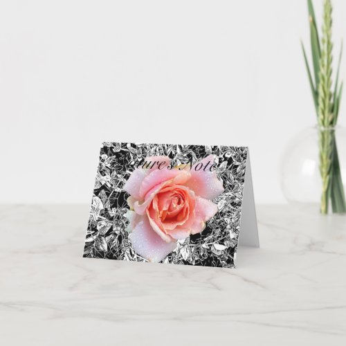 TEA ROSE GARDEN PEAS PHOTO NOTE CARD