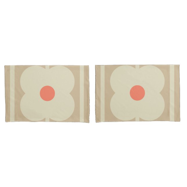 Tea Rose , Giant Abacus Flowers, retro style Pillow Case (Front-Set)