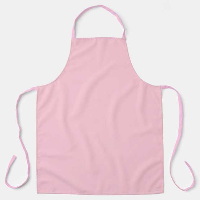 Tea Rose Pink Solid Color Apron (Front)