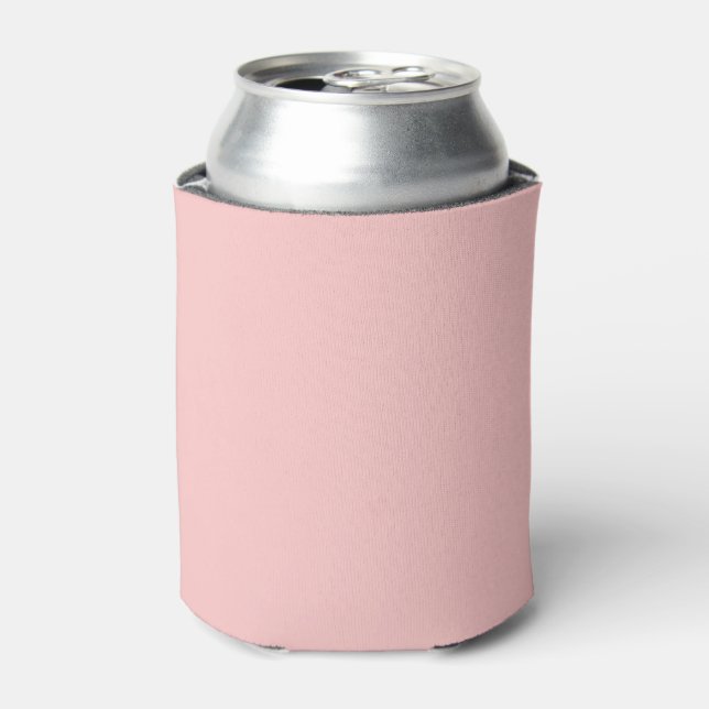 Tea Rose Pink Solid Color Can Cooler (Can Front)