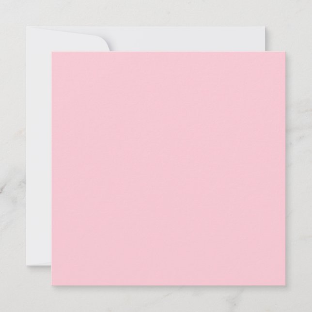 Tea Rose Pink Solid Color Card (Front)