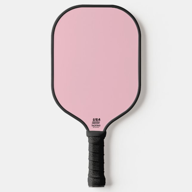 Tea Rose Pink Solid Color Pickleball Paddle (Front)