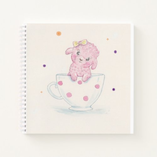 TeA rose the Pink Teacup Poodle Sketchbook Notebook