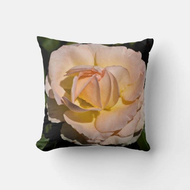 Tea Rose Throw Pillow (Front)
