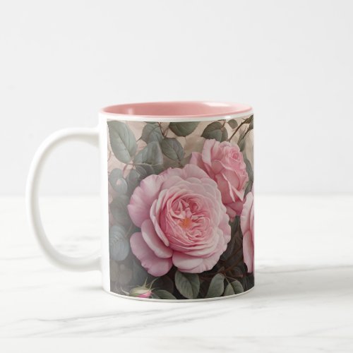 Tea rose  Two_Tone coffee mug