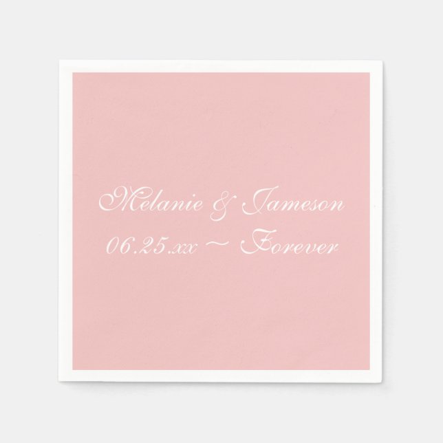 Tea Rose  Upscale Solid Color Napkins (Front)