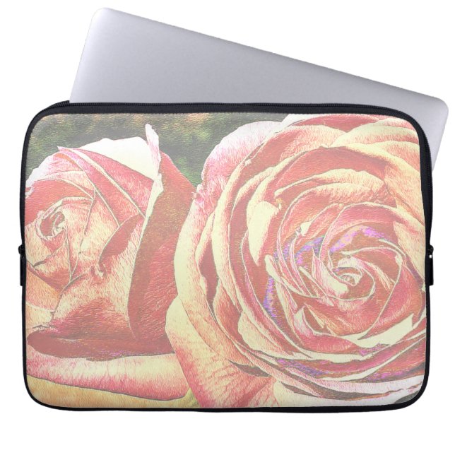 Tea Roses from the Garden Laptop Sleeve (Front)