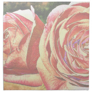 Tea Roses from the Garden Napkin