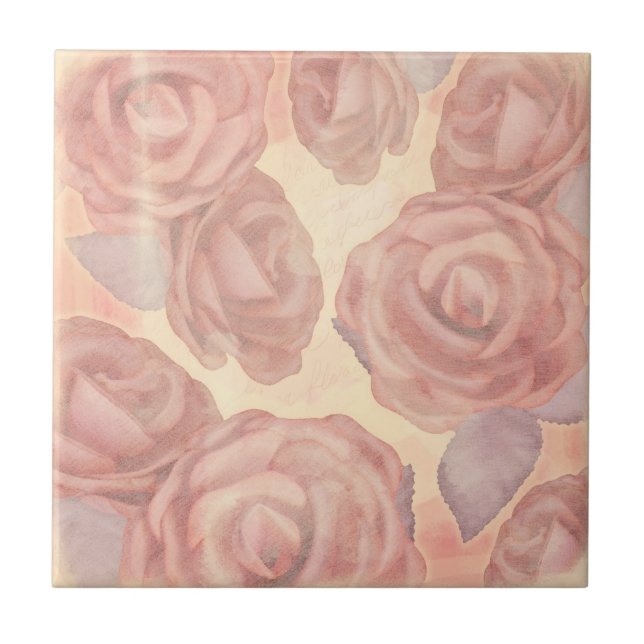 Tea roses, tile (Front)