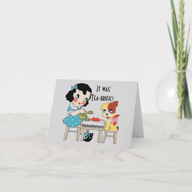 Tea-rrific Thank-you Thank You Card (Front)