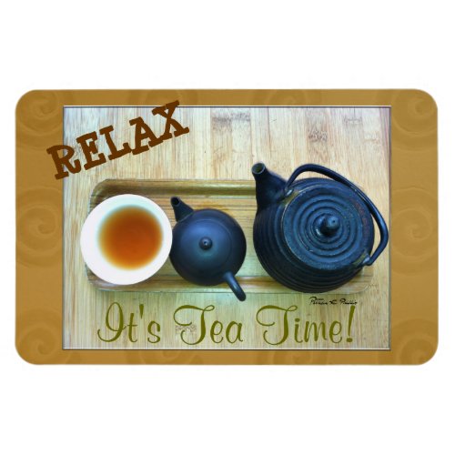 Tea Setting Photograph Overhead View Magnet