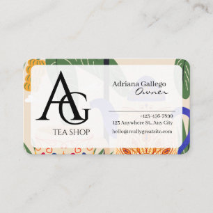tea shop  Business card (editable)