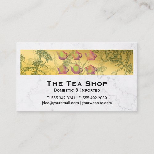Tea Shop Herbal Plants Business Card