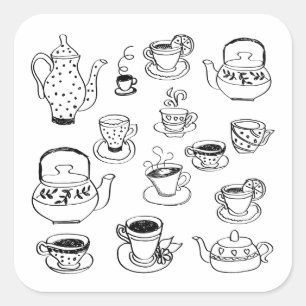 Tea Square Sticker