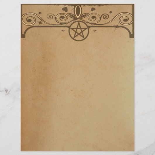 TEA STAINED PAPER Pentacle Enchanted Letterhead (Front)