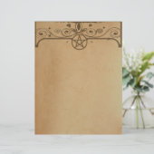 TEA STAINED PAPER Pentacle Enchanted Letterhead (Standing Front)