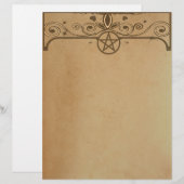 TEA STAINED PAPER Pentacle Enchanted Letterhead (Front/Back)