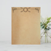 TEA STAINED PAPER Triple Moon Enchanted Letterhead (Standing Front)