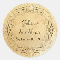 Tea Stained Vintage Wedding 1 - Envelope Seals