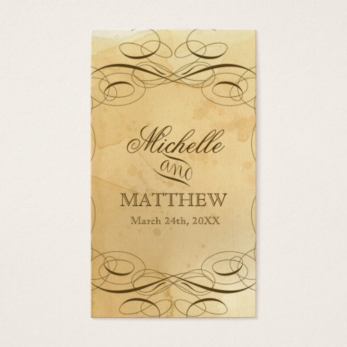 Tea Stained Vintage Wedding 1 _ Favor Gift Tags