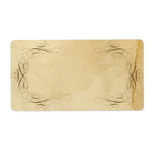 Tea Stained Vintage Wedding 1 - Matching Labels