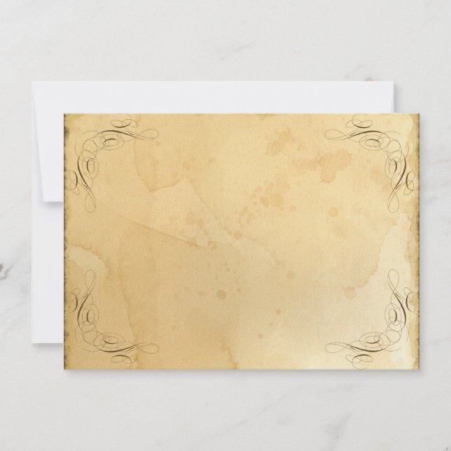 Tea Stained Vintage Wedding 1 - Table Number Names (Front)