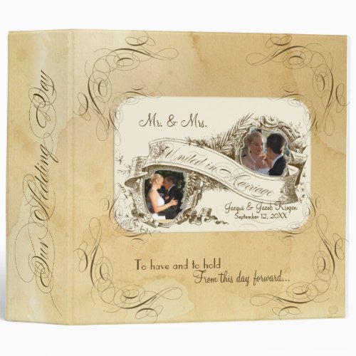 Tea Stained Vintage Wedding 1 _ Wedding Photo Binder