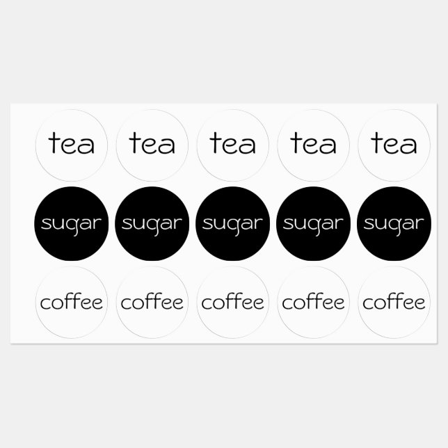 tea,sugar and cafee labels (Sheet)